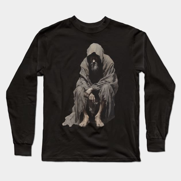 BEGGAR - DARK FANTASY ART STYLE Long Sleeve T-Shirt by Vista Threads Co